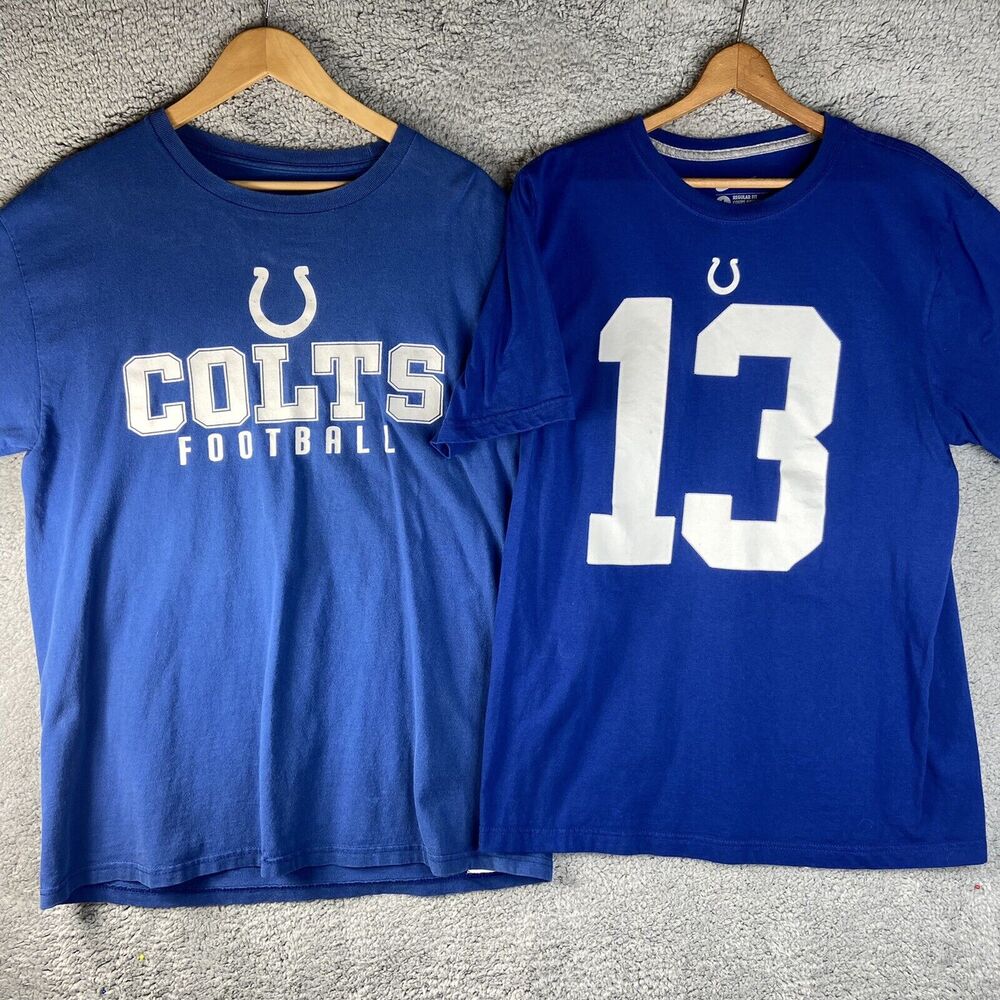 Indianapolis Colts Lot of 2 T-Shirts Large T.Y. Hilton 13 Nike & Colts F…